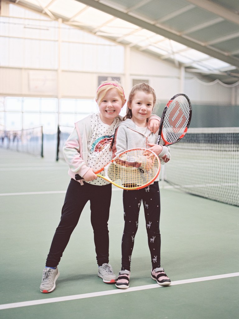 Portrait of young tennis players
